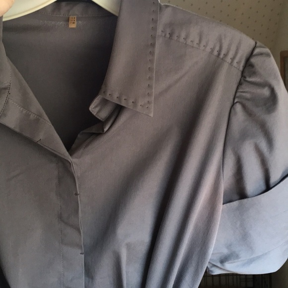 Slate Elie Tahari Shirt Dress. Size 4. - Picture 2 of 4